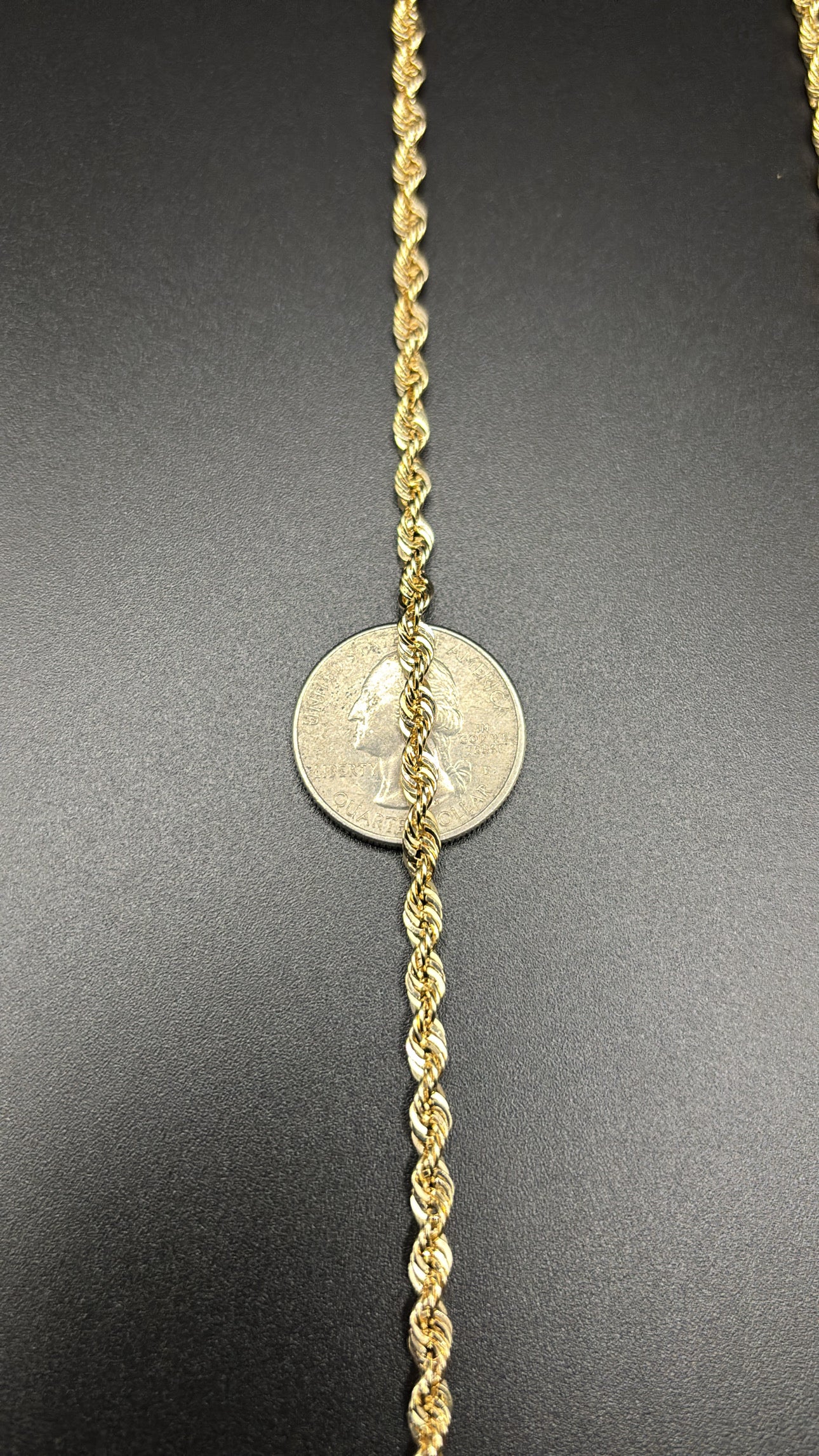 10k Real Gold 4mm Rope Chain 20in