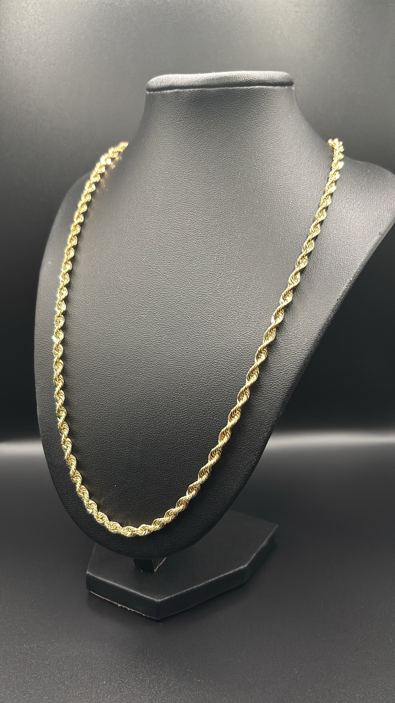 10k Real Gold 4mm Rope Chain 20in