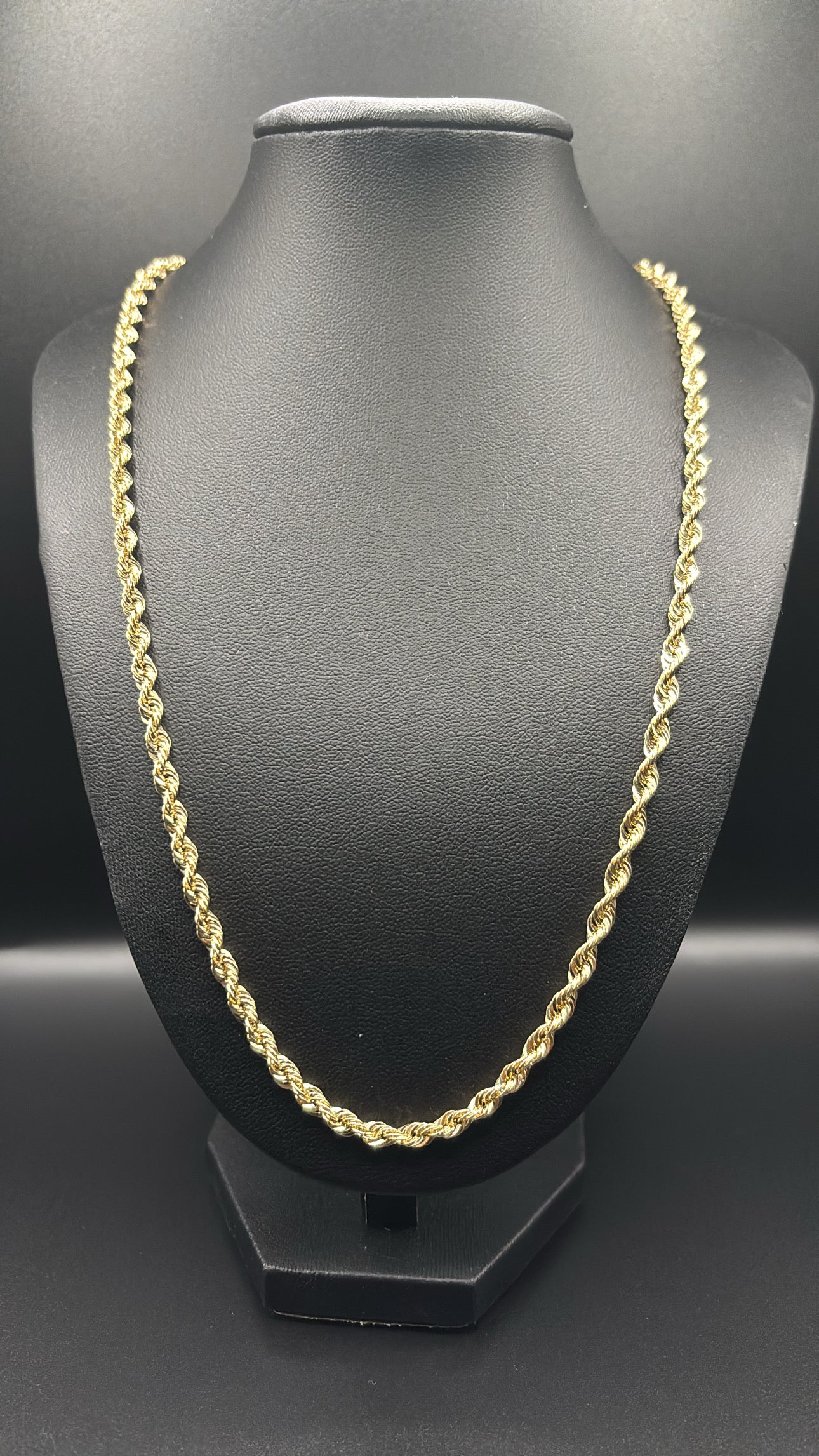 10k Real Gold 4mm Rope Chain 20in