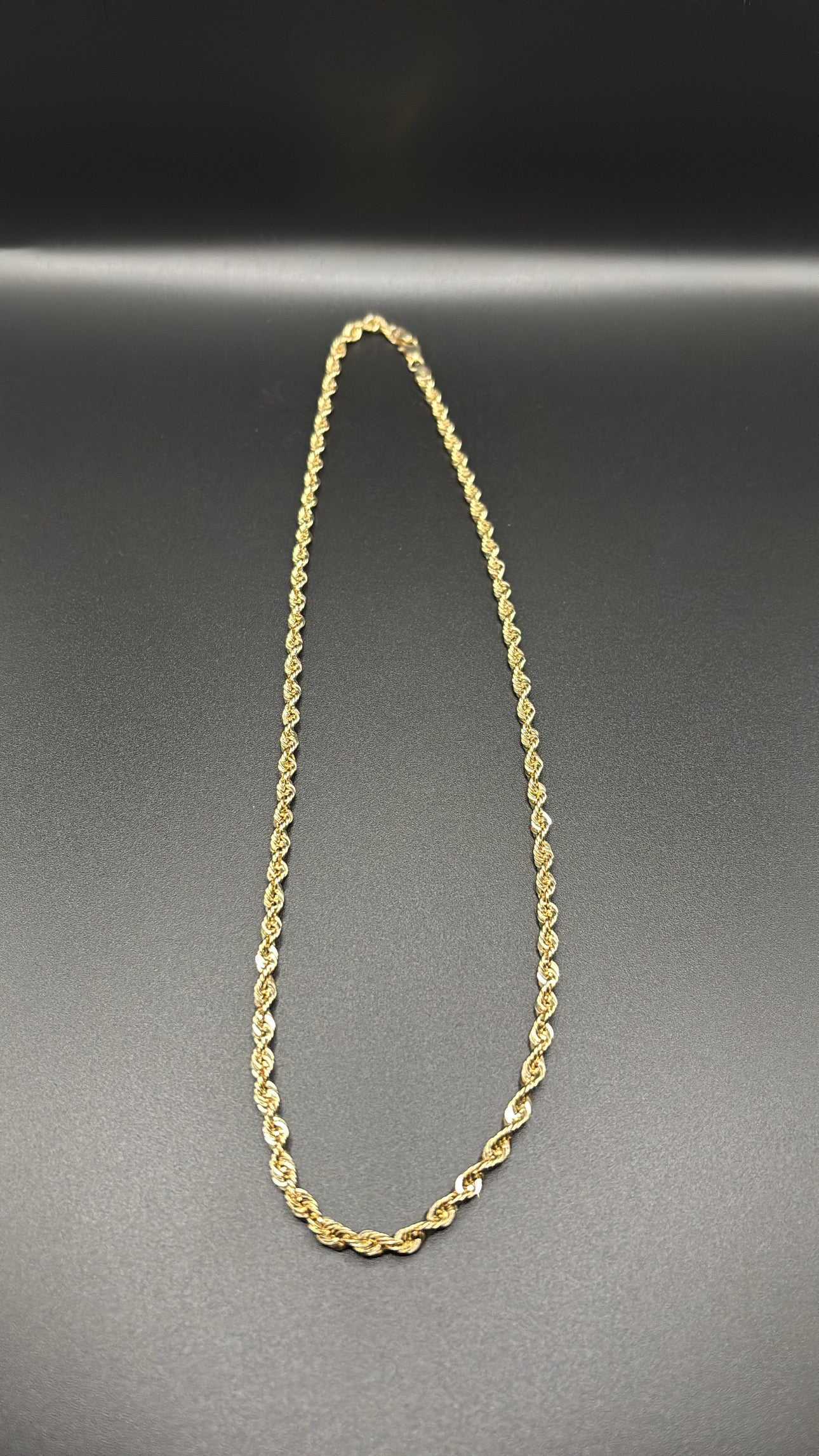 10k Real Gold 4mm Rope Chain 20in