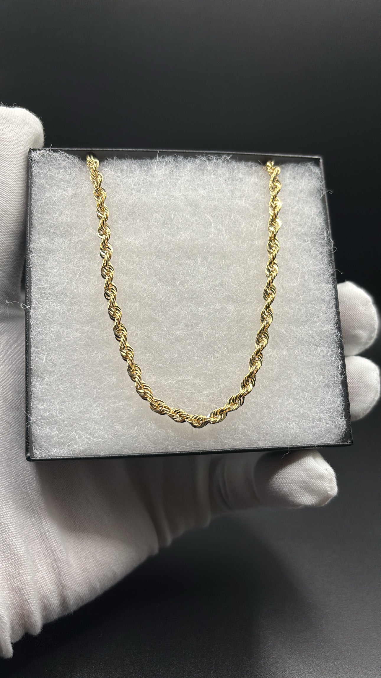 10k Real Gold 4mm Rope Chain 20in