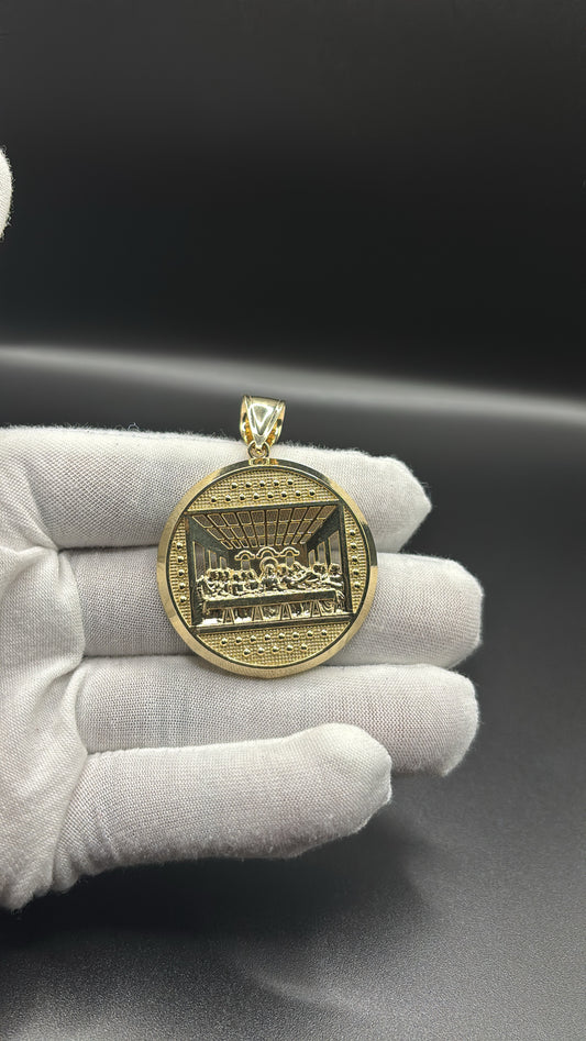 10k Real Gold Last Supper Pendant