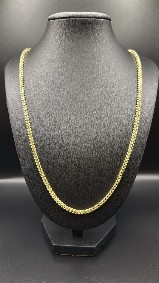 10k Real Gold 3mm Franco Chain