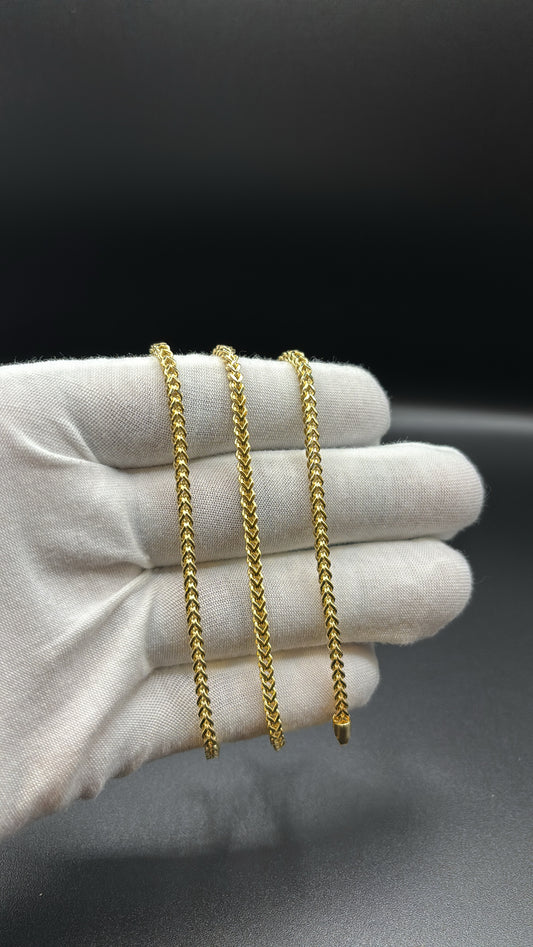 10k Real Gold 3mm Franco Chain