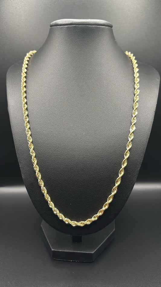10k Real Gold 4mm Rope Chain