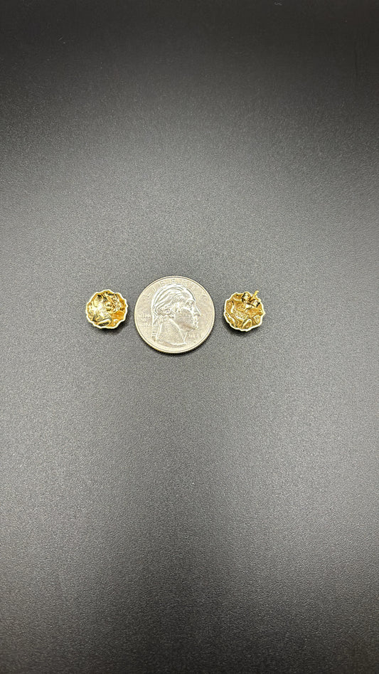 10k gold nugget Stud Earrings
